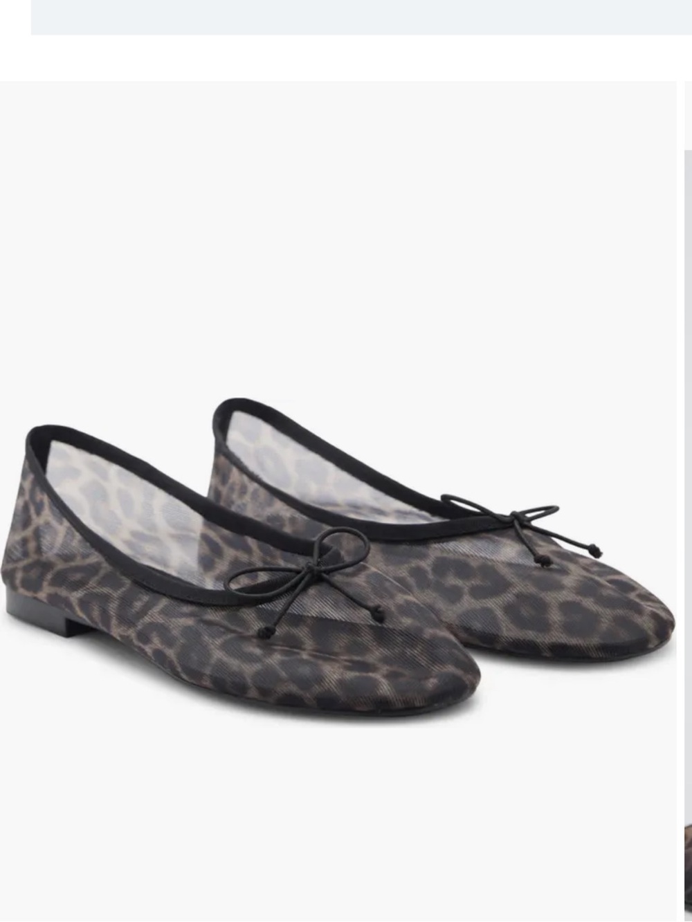 Mango mesh leopard print  ballet flats size 38 ( US 7.5); NWT